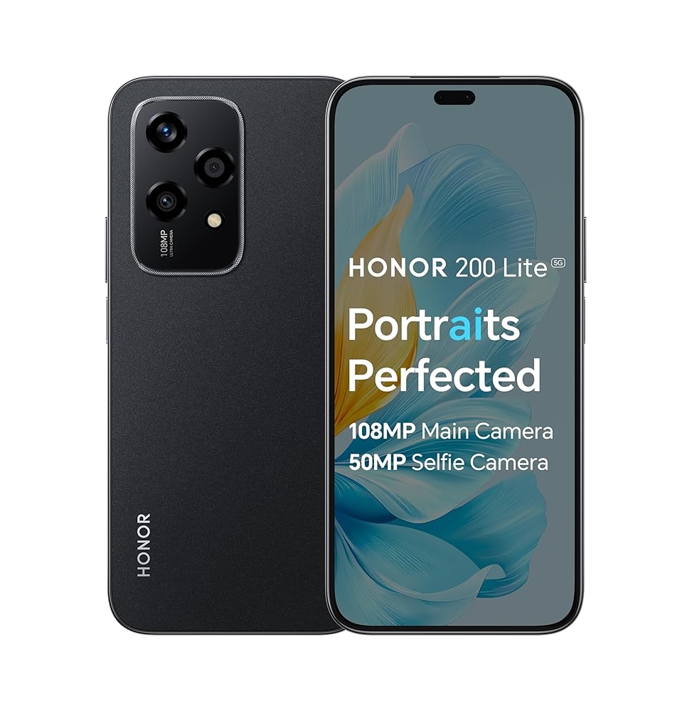 HONOR 200 LITE 8+256GB 6.75G MIDNIGHT BLACK DS ITA