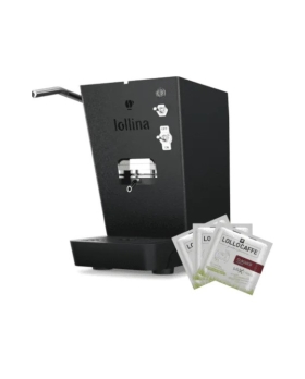 Lollina Macchina Da Caffè Cialde 44mm Nera + 40 Cialde Omaggio
