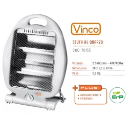 VINCO COD.70155 Stufa Al Quarzo 800W