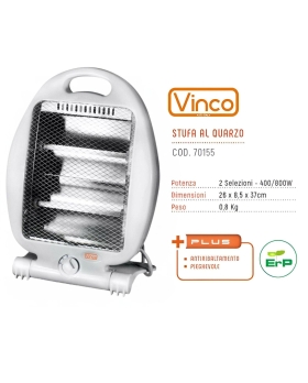 VINCO COD.70155 Stufa Al Quarzo 800W