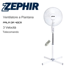 ZEPHIR PBA42TCL Ventilatore A Piantana 45W Con Telecomando E Timer