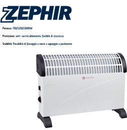 Zephir Termoconvettore Da Muro/pavimento 2000w - Zcv2000m
