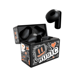Techmade Earbuds Tm-xm191-bkbl Con Pattern Arancione