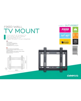 Ecoprice Omega Staffa Tv OUTV200B27 44239  - Misure 14" -42"  Max 25 Kg