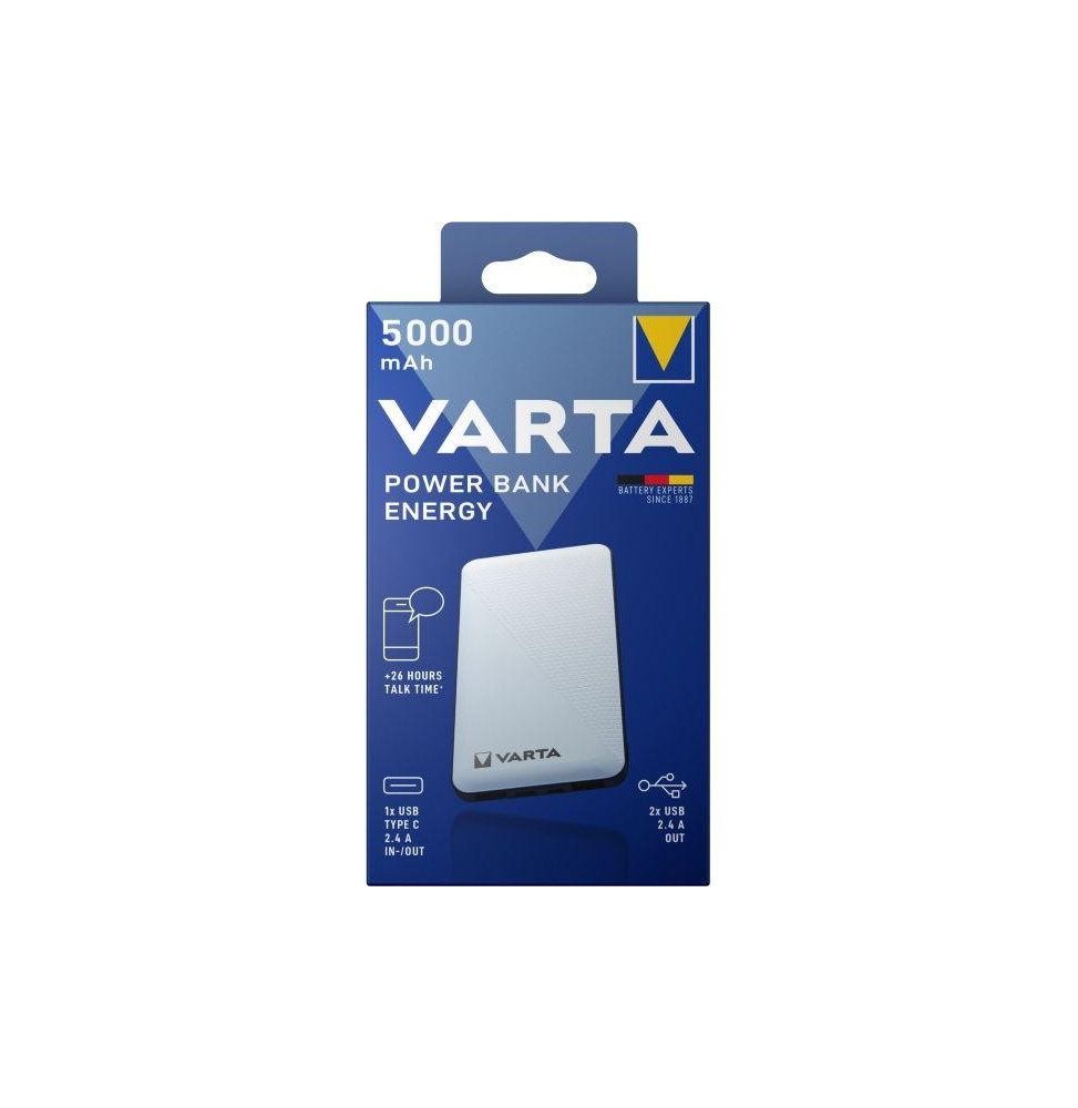 Batteria portatile Varta Powerbank 5.000mAh 2xUSB A 1xUSB C