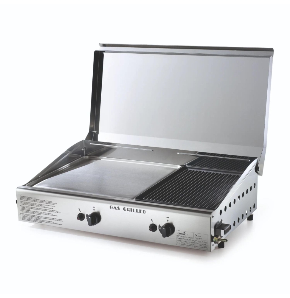 Ompagrill 4068/m Cover Doppia Piastra Da Cottura Inox/ghisa