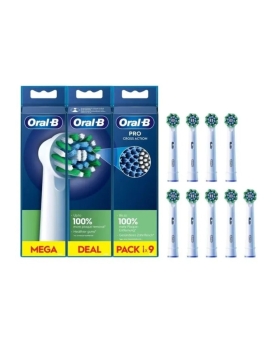 Braun Oral-b Ricambio Spazzolino Elettrico 9 Testine Cross Action Pro White Eb50