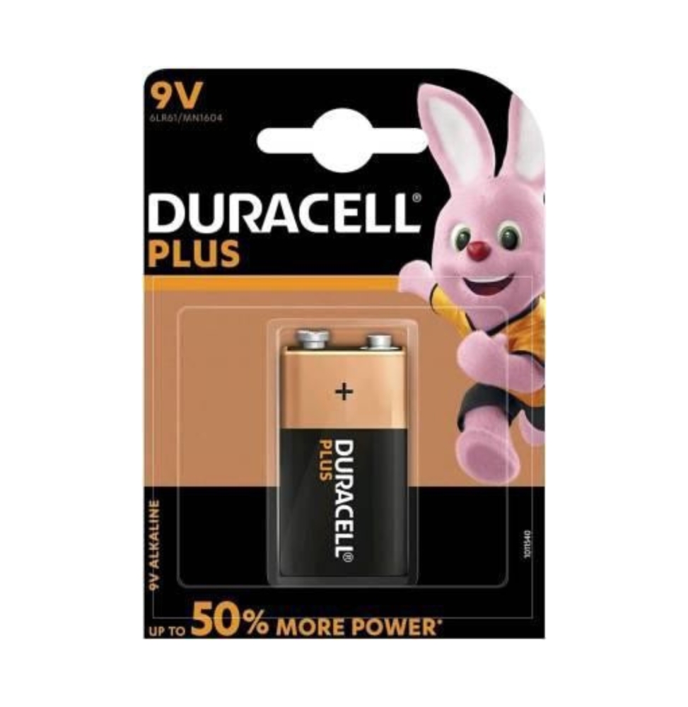 (1 Confezione) Duracellplus Batterie 1pz 9v Transistor 6lr61 Mn