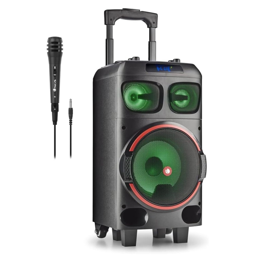 Ngs Spekear Trolley Wilddubzero Dj Party Microfono Rgb Tws 120w