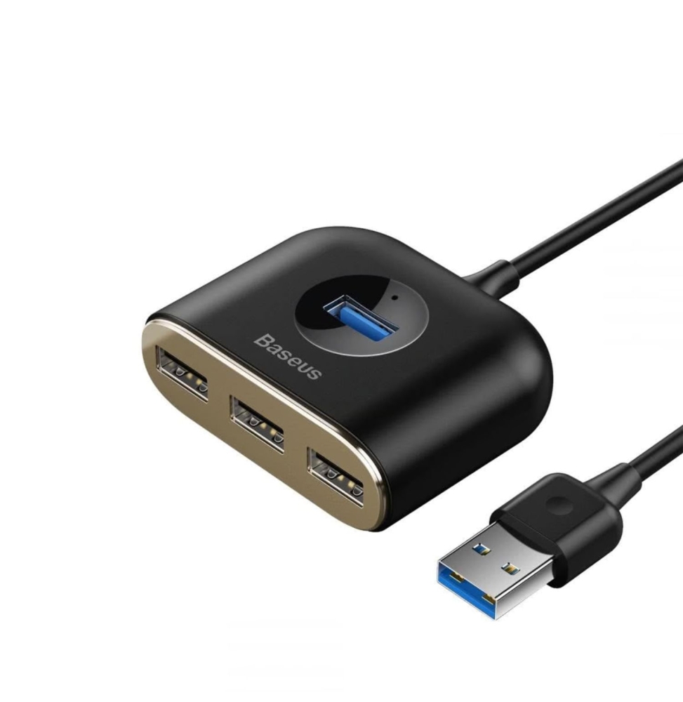 Baseus adapter HUB Square USB 3.0 to 4x USB black
