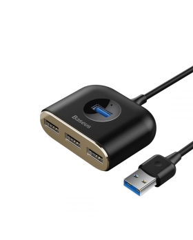 Baseus adapter HUB Square USB 3.0 to 4x USB black