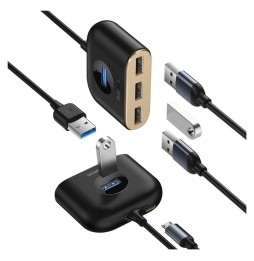 Baseus adapter HUB Square USB 3.0 to 4x USB black