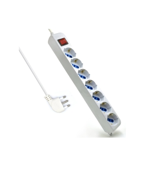 Multipresa 7 posti 10/16a schuko + interruttore