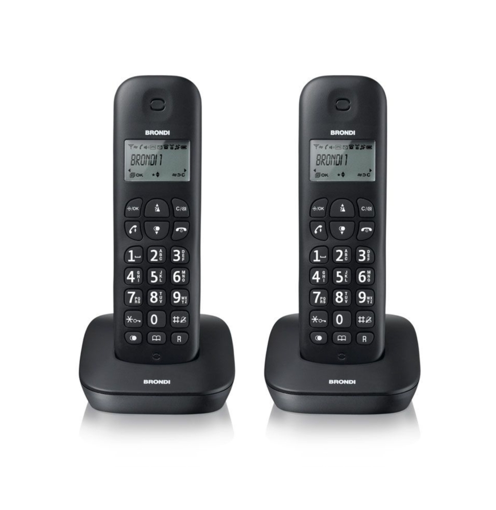 Brondi Gala Twin Telefono Cordless Nero