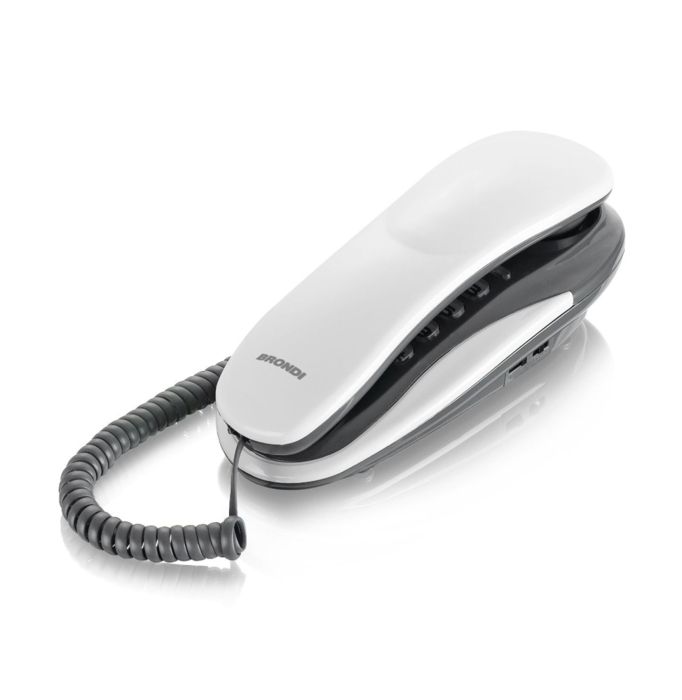 Brondi Kenoby Telefono Slim Con Filo Bianco/Grigio.