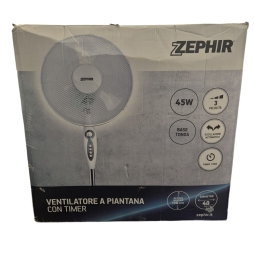 ZEPHIR PBA41TM Ventilatore Con Timer 45W Con 3 Velocità - Bianco