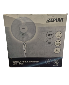 ZEPHIR PBA41TM Ventilatore Con Timer 45W Con 3 Velocità - Bianco
