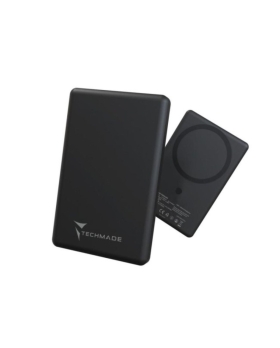 Techmade Powerbank 10000mah Slim Pd22.5w Wireless Magnetico Black