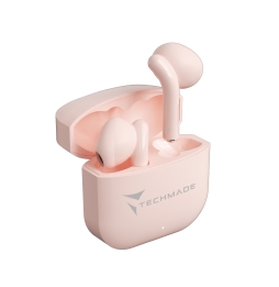 Techmade Auricolari Senza Filo Con Box Di Ricarica Pink