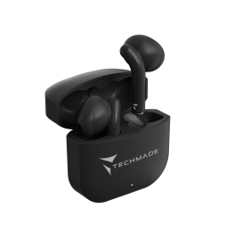 Techmade Auricolari Senza Filo Con Box Di Ricarica Black