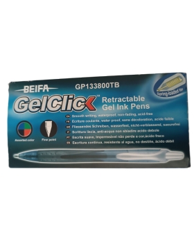 Beifa Penna Gelclick Rossa Retractable Conf. 12 Pz