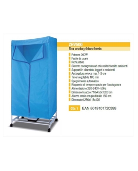 Asciuga biancheria Zephir Box AsciugaBiancheria ZHV500 900W Con Timer