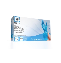 1conf. Da 100pz Tg.s - Rmove Guanti Nitrile Blu Uso Medico Tg. S