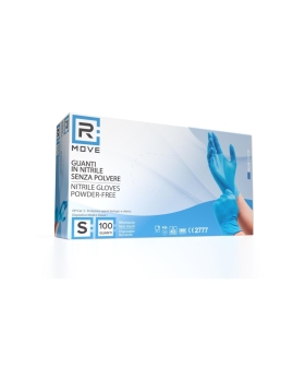 1conf. Da 100pz Tg.s - Rmove Guanti Nitrile Blu Uso Medico Tg. S