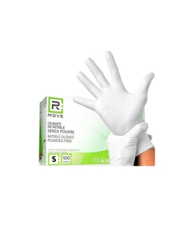1conf. Da 100pz Tg. S -rmove Guanti Nitrile Bianco Uso Medico S