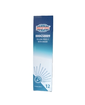 Livingood Matita Esagonale Con Gomma 12pz