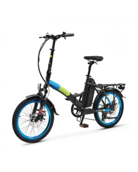 Argento Bicicletta elettrica E-Bike Motore 250 Watt - Piuma Blu Argento