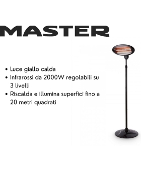 Master Stufa Elettrica a Fungo Esterno/Interno IPX4 Altezza 2m 2000w PH09EL