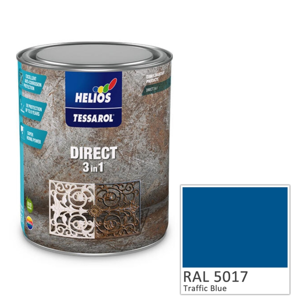 Tessarol helios dircet3 in  1 ral 5017 traffic blue 2,5lt