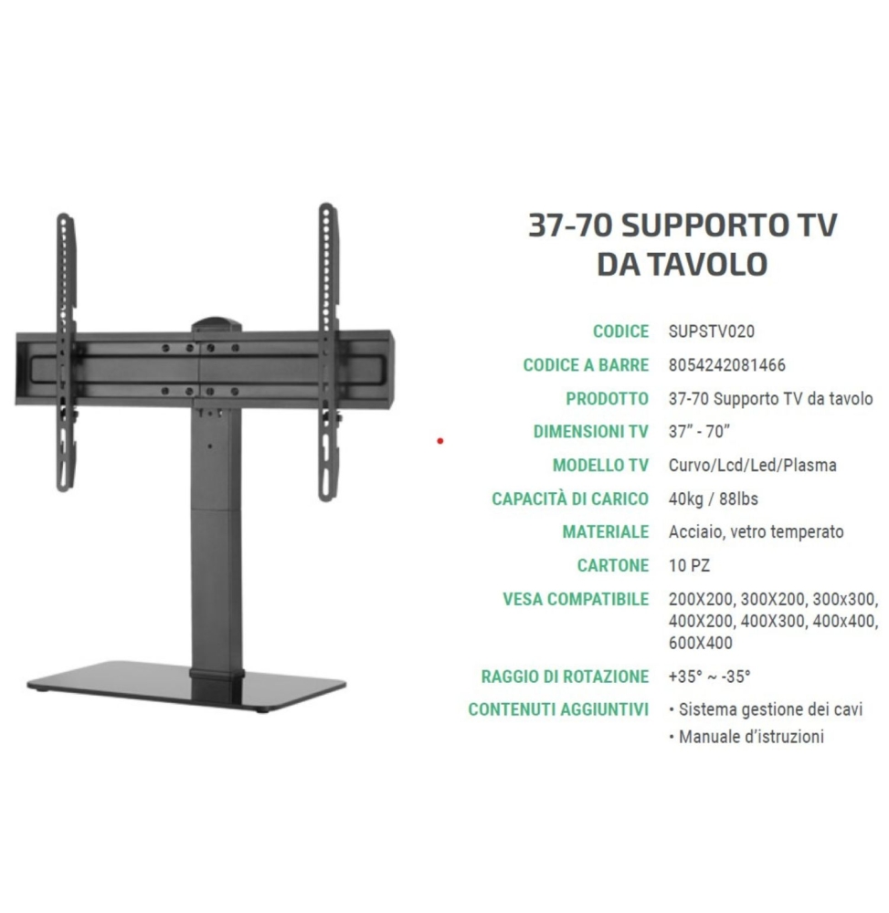 Superior staffa tv 37-70 table top 40kg supstv020