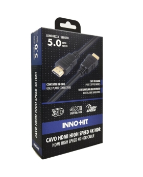Inno-hit Cavo Hdmi high-speed 4k hdr 60hz 5m nero
