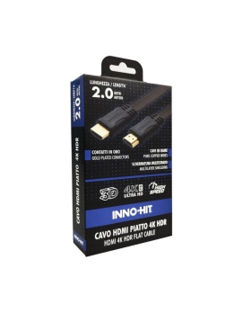 Inno-hit cavo hdmi piatto 4k hdr 2m nero