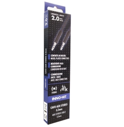 Inno-hit cavo stereo aux 3.5mm m/m 2m nero