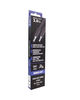 Inno-hit cavo stereo aux 3.5mm m/m 2m nero