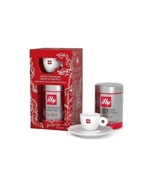 ILLY Christmas Box Barattolo Tostato Classico Macinato 250gr + Tazzina
