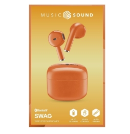 Cellularline ms auricolari swag tws bt arancione