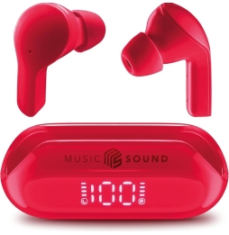 Cellularline Ms Auricolari Slide 3eq modes LCD tws BT rosso