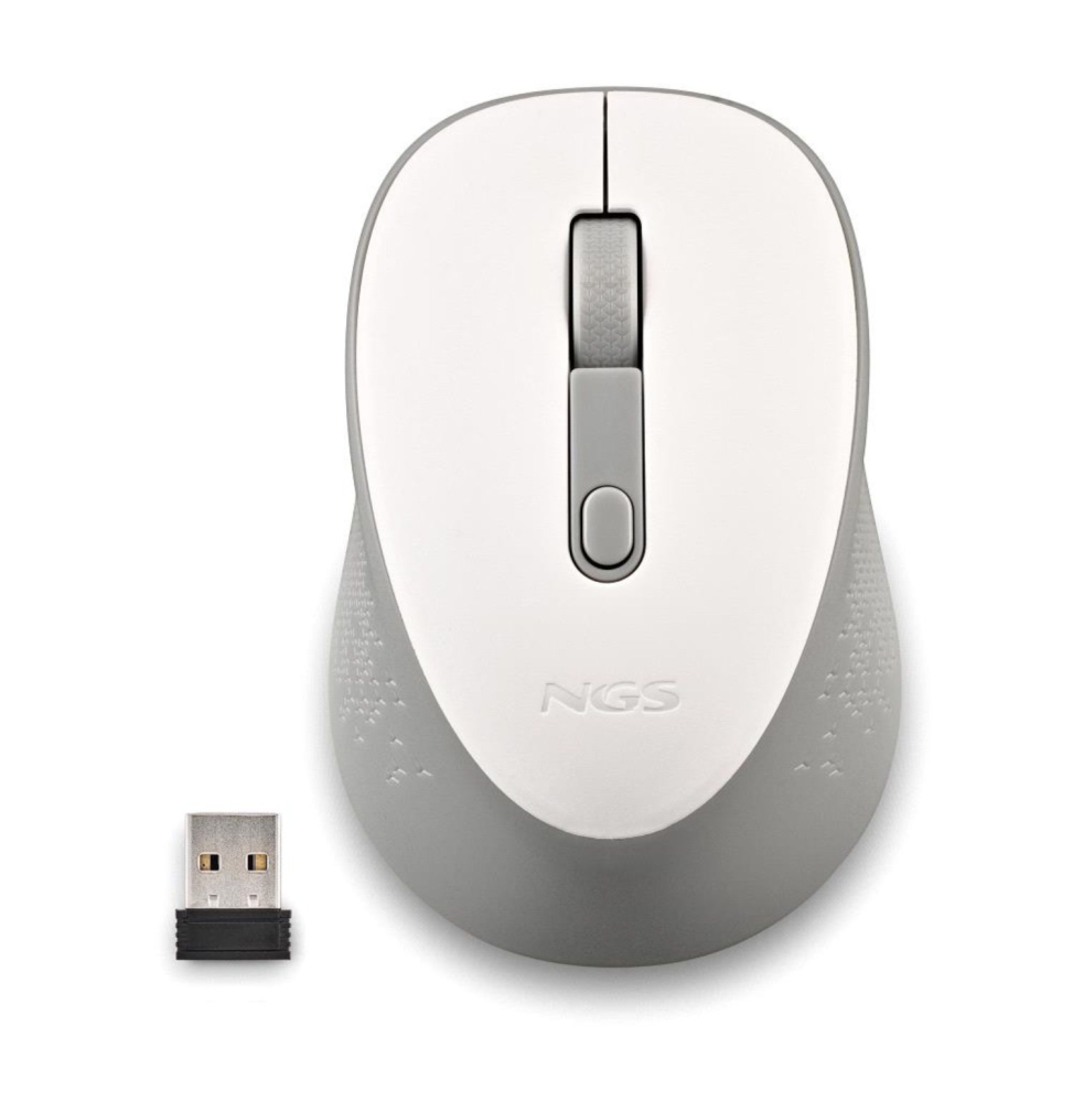 Ngs Mouse wireless con pulsanti silenziosi Dew White