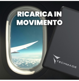 Techmade Powerbank 10000mah Slim Pd22.5w Wireless Magnetico Black