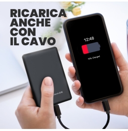 Techmade Powerbank 5000mah Slim 7.9mm Wireless Magnetico Black