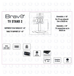 Bravo TV Stand 2 Supporto Da Tavolo Portata 23”-43” max 40kg