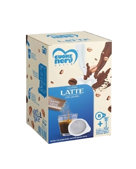 Cuore Nero Caffè I Gustosi 8 Cialde + 8 Bustine Solub. Latte
