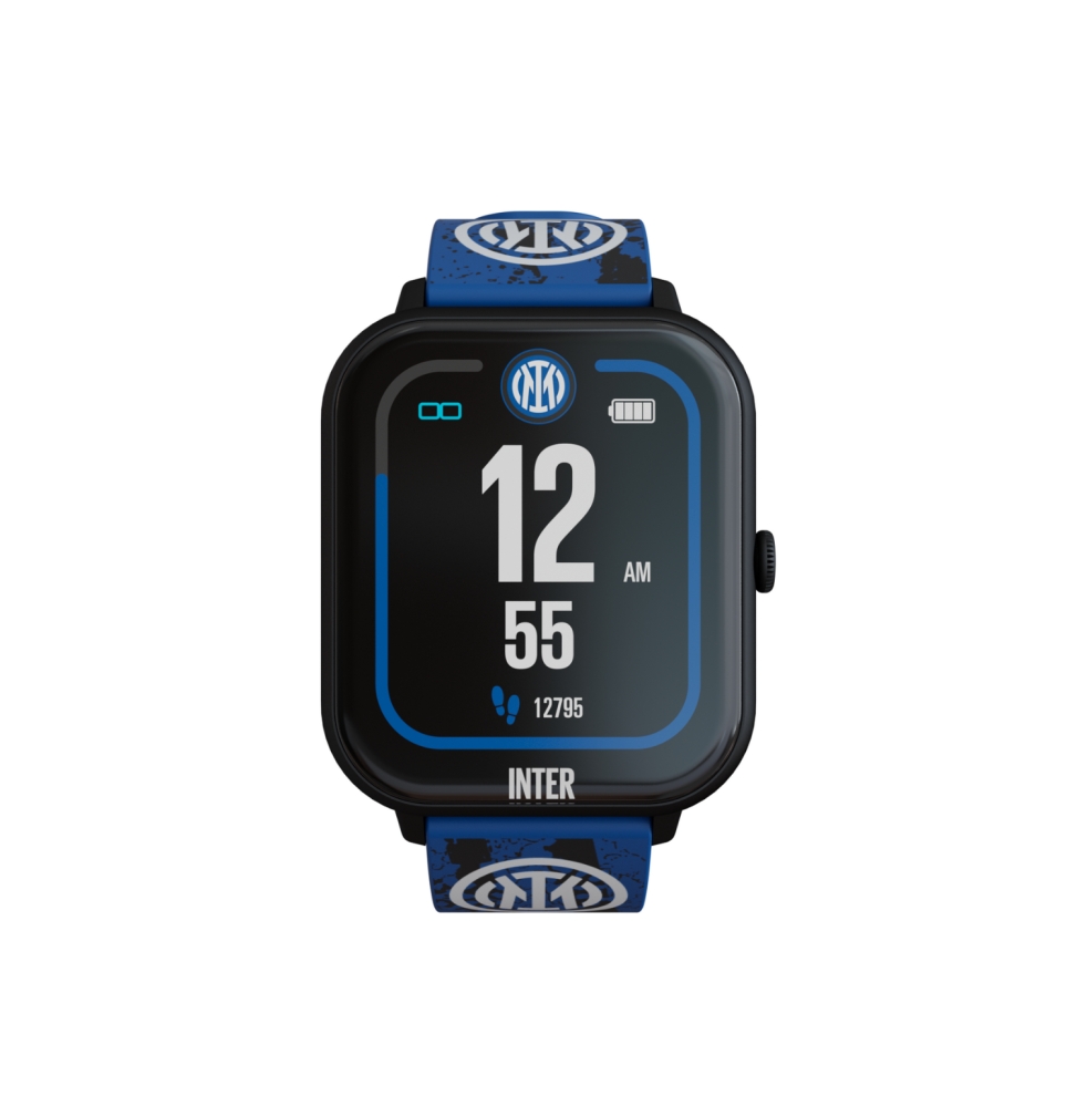 Techmade Smartwatch Inter Cassa Nera Cint. Nero e Blu 1.83
