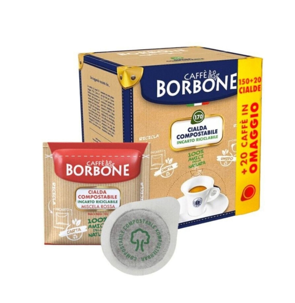 Caffè Borbone Cialda Compostabile, Miscela Rossa 170 Cialde Ese