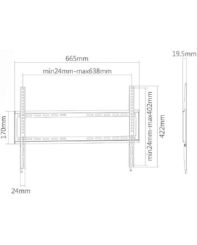 Superior Staffa TV 37-70  Fixed Extra Slim 35kg supstv006