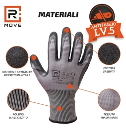 Rmove 1 Conf. Da 1 Paio TG. XL Liv.5 Guanti...